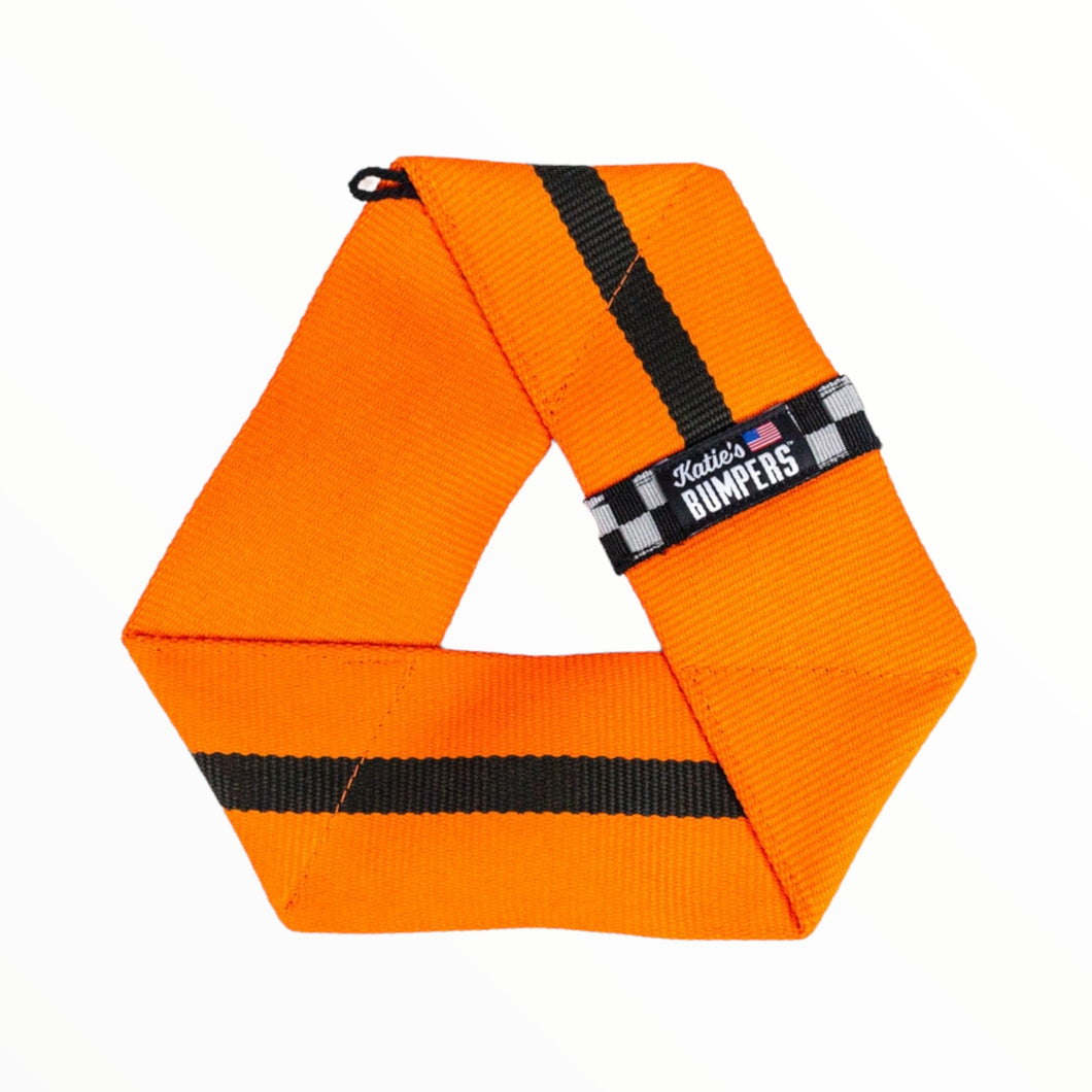 Frequent Flyer Triangle Dog Fetch Toy in Orange