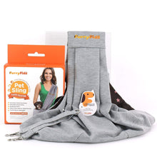 Load image into Gallery viewer, Furry Fido Grey Pet Sling with packaging
