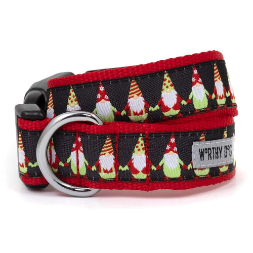 Gnomes Holiday Dog Collar