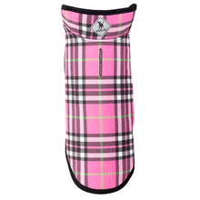 Load image into Gallery viewer, softshell-dog-jacket-hot-pink-plaid
