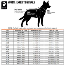 Load image into Gallery viewer, Hurtta Expedition Dog Parka Sizing Chart
