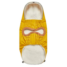 Load image into Gallery viewer, Insulated Dog Raincoat in Yellow - Underside View
