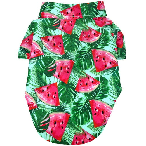 Juicy Watermelon Hawaiian Camp Shirt for Dogs