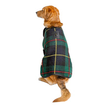 Load image into Gallery viewer, Large Breed Dog Models Navy Tartan Plaid Blanket Dog Coat
