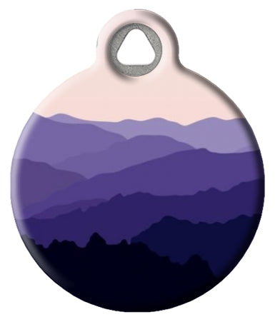 Beautiful abstract mountain landscape pet id tag