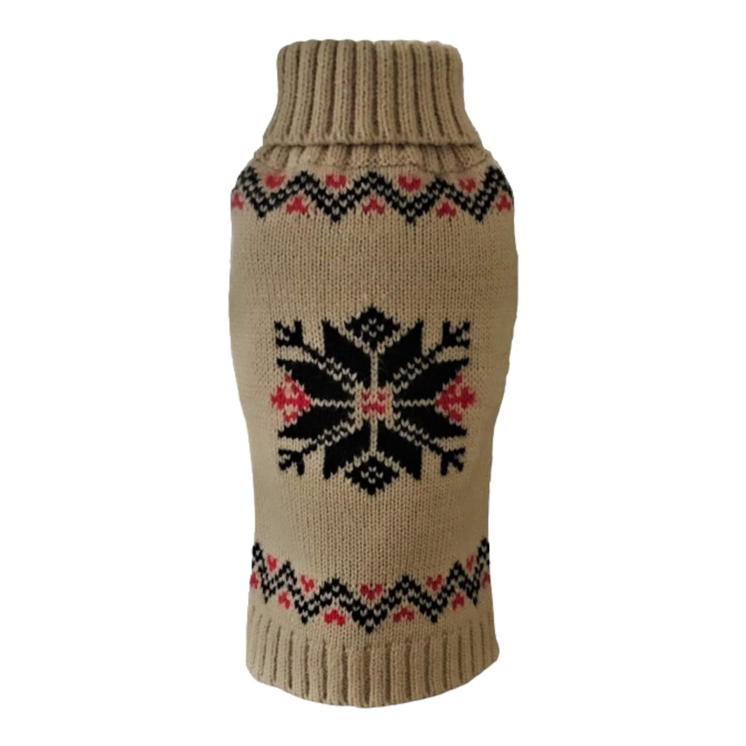 Nordic Snowflake Dog Sweater