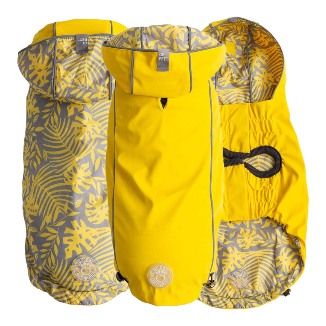 Reversible Dog Raincoat in Yellow