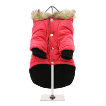Load image into Gallery viewer, Salmon Pink Alpine Dog Coat - underside view
