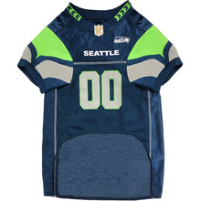 Load image into Gallery viewer, Seattle Seahawks Mesh NFL Dog Jersey underside view

