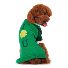 Load image into Gallery viewer, dog-wearing-shamrock-turtleneck-sweater
