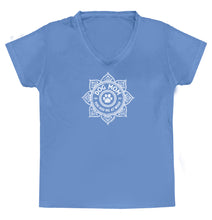 Load image into Gallery viewer, Spoiled Rotten Dogz Dog Mom - You Had Me At Woof Ladies Periwinkle V-Neck T-Shirt
