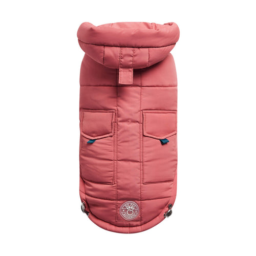 Super Puff Dog Parka in Pink with Hood