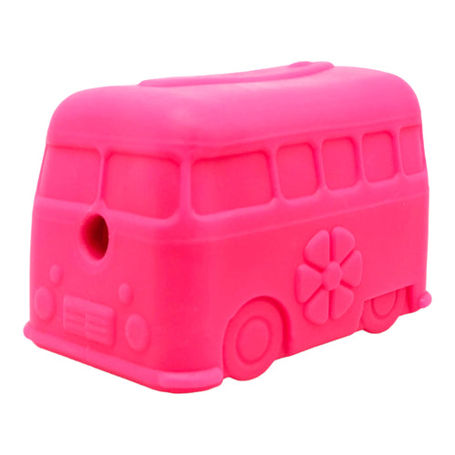 Surfs Up Retro Van Durable Treat Dispenser and Dog Chew Toy in Pink