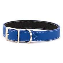 Load image into Gallery viewer, Tuscan Italian Soft Leather Dog Collar in Cobalt Blue
