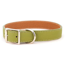 Load image into Gallery viewer, Tuscan Italian Soft Leather Dog Collar in Green
