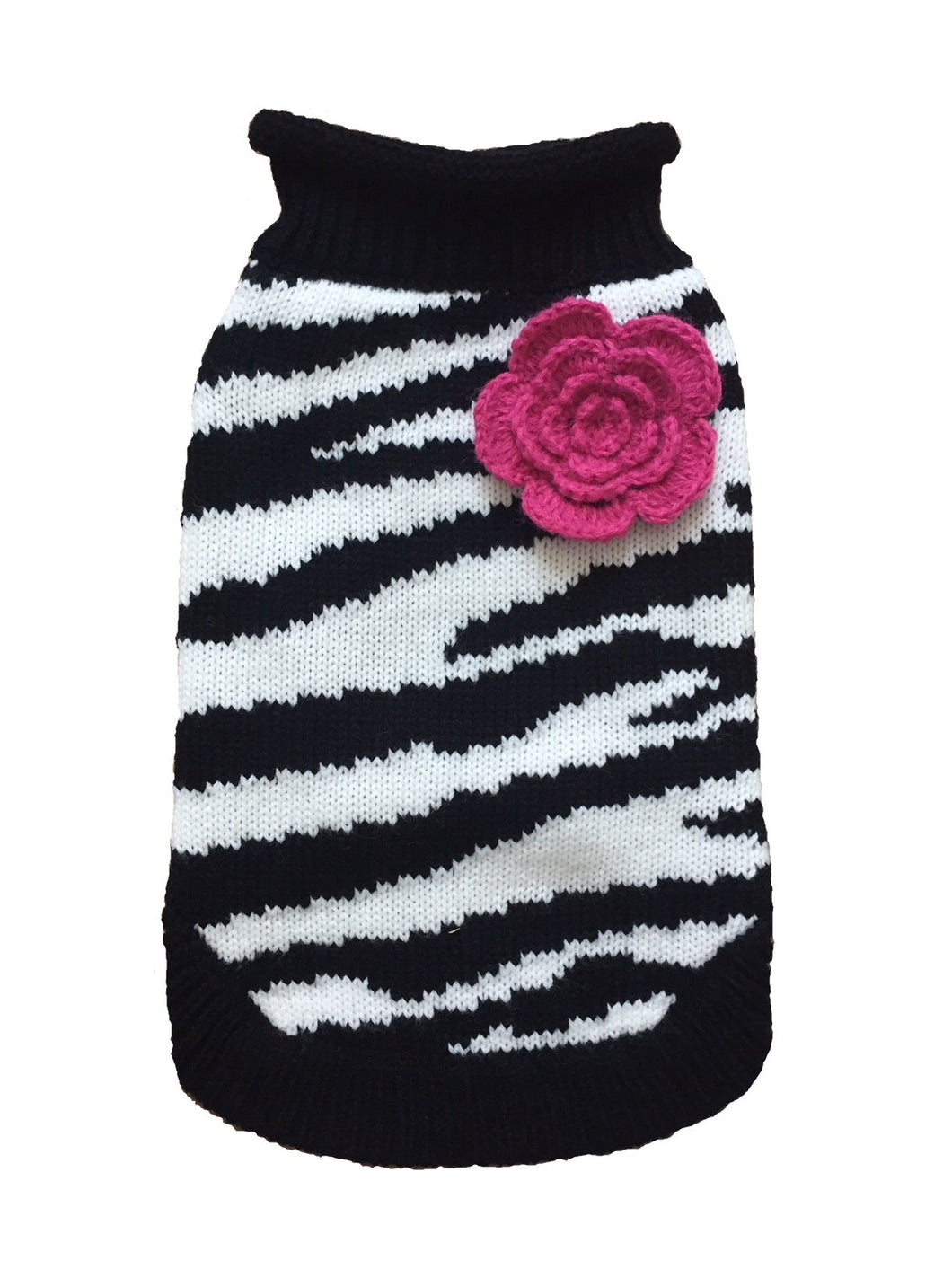 zebra-fleur-rose-dog-sweater